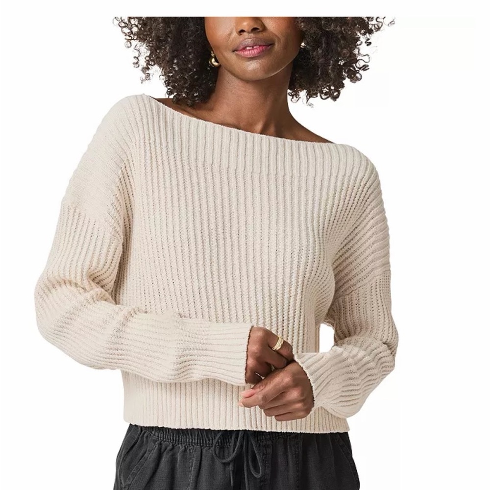 Splendid beige boatneck sweater